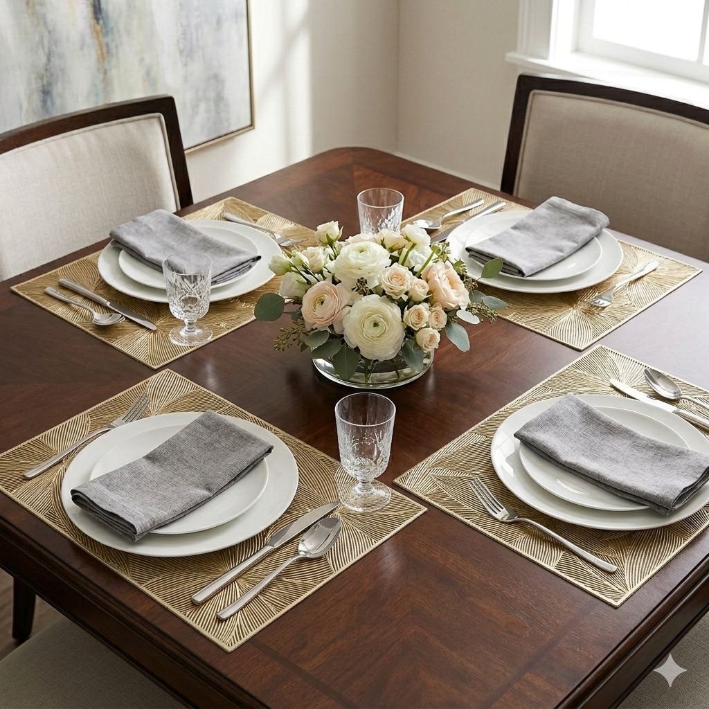 MANTEL INDIVIDUAL DE MESA RECTANGULAR DE PVC LUCKY HOME 30X40CM