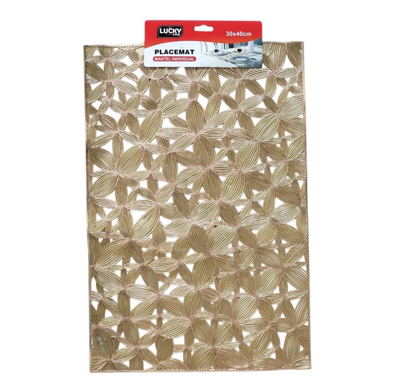 MANTEL INDIVIDUAL DE MESA RECTANGULAR DE PVC LUCKY HOME 30X40CM
