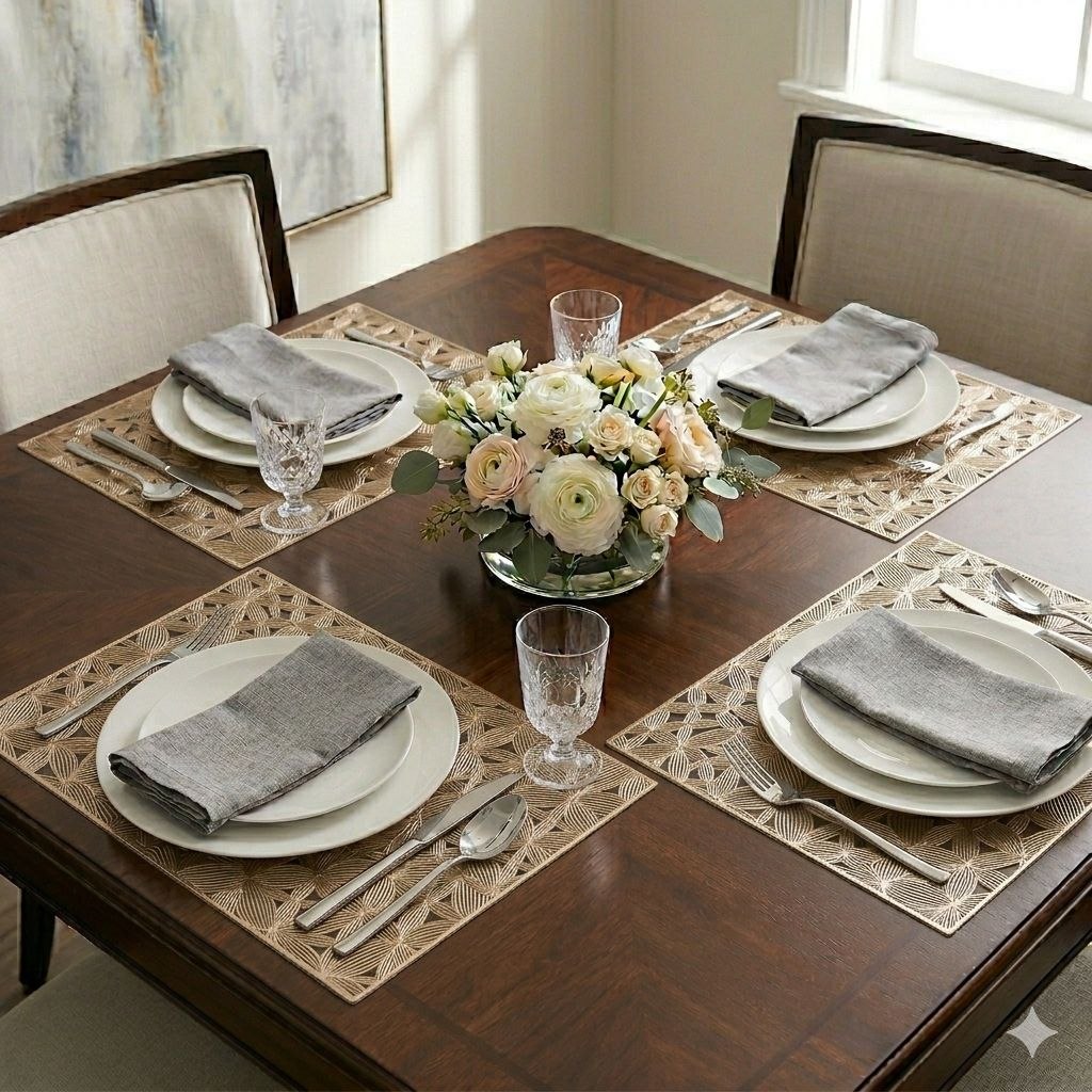 MANTEL INDIVIDUAL DE MESA RECTANGULAR DE PVC LUCKY HOME 30X40CM