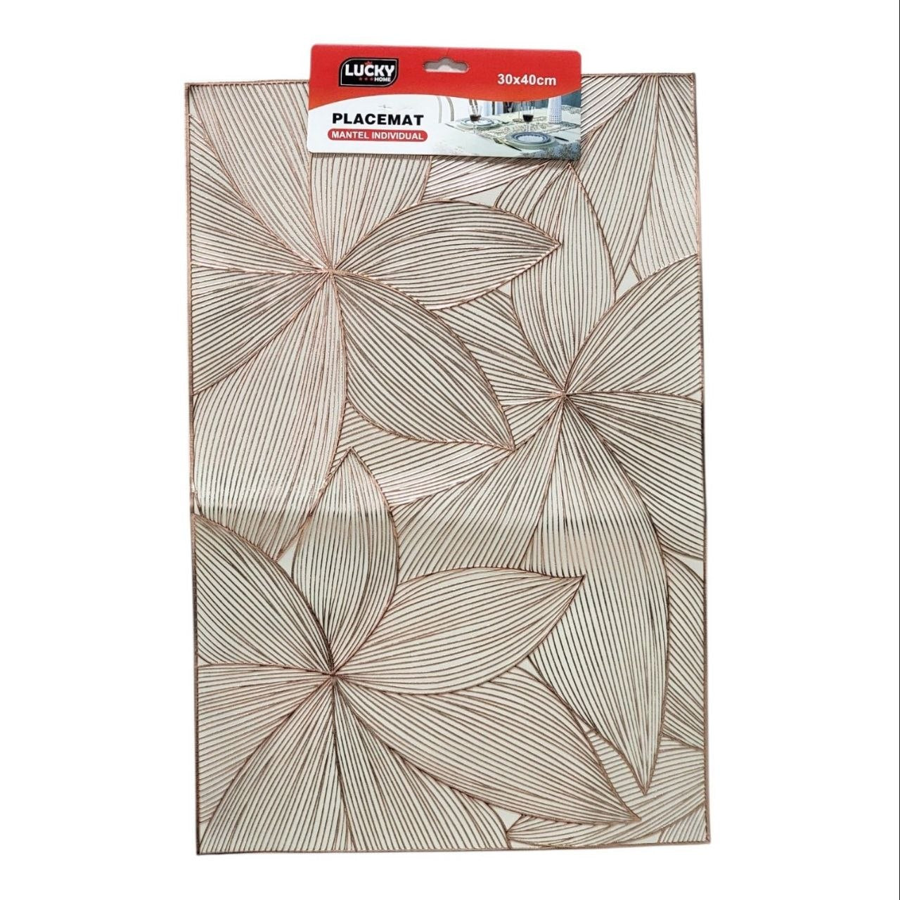 MANTEL INDIVIDUAL DE MESA RECTANGULAR DE PVC LUCKY HOME 30X40CM