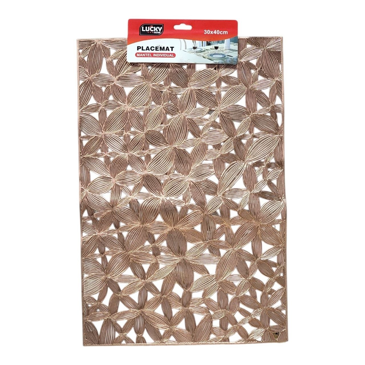 MANTEL INDIVIDUAL DE MESA RECTANGULAR DE PVC LUCKY HOME 30X40CM
