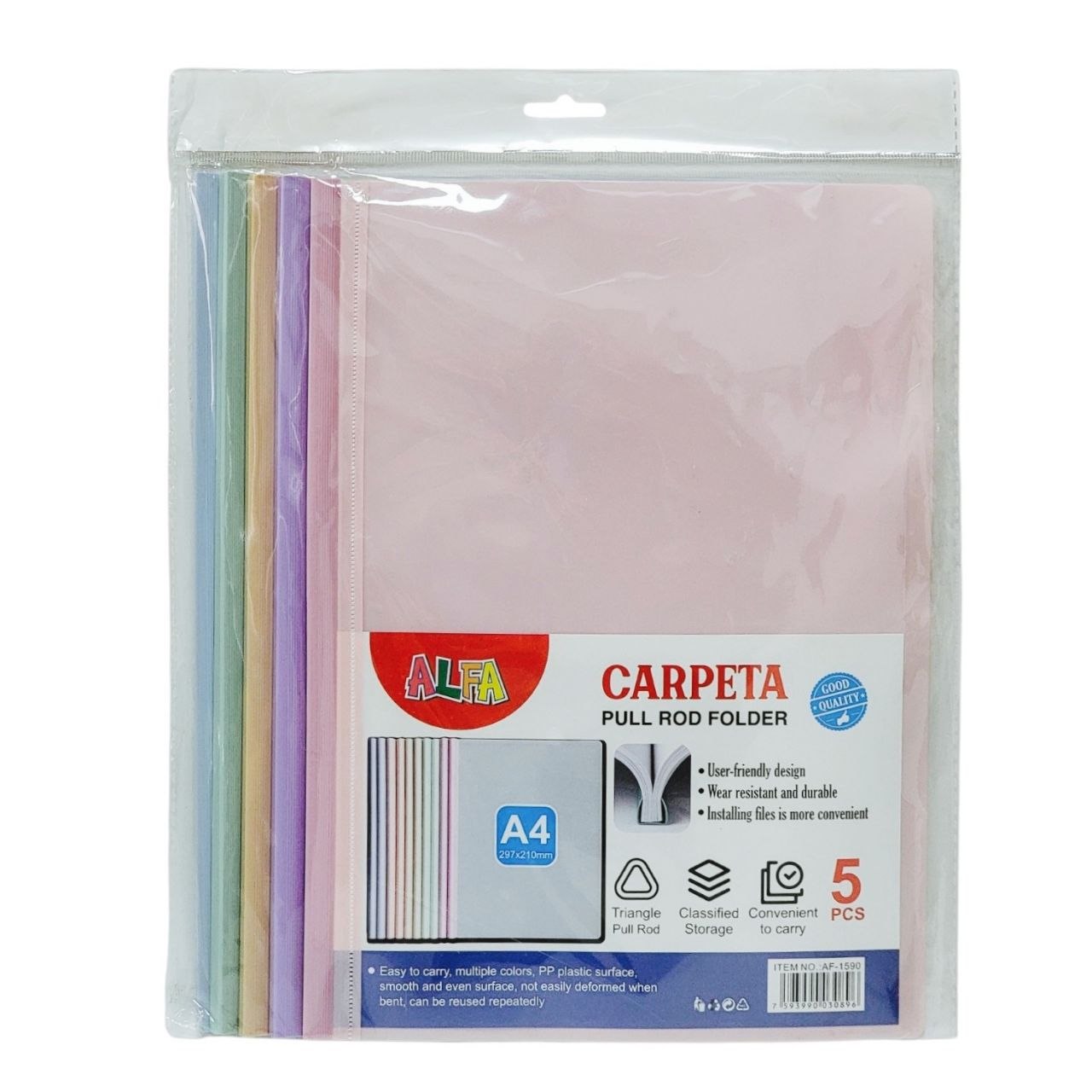 FOLDER DE PLASTICO DE TRANSPARENTE TAMAÑO CARTA CON BARRAS DESLIZANTES