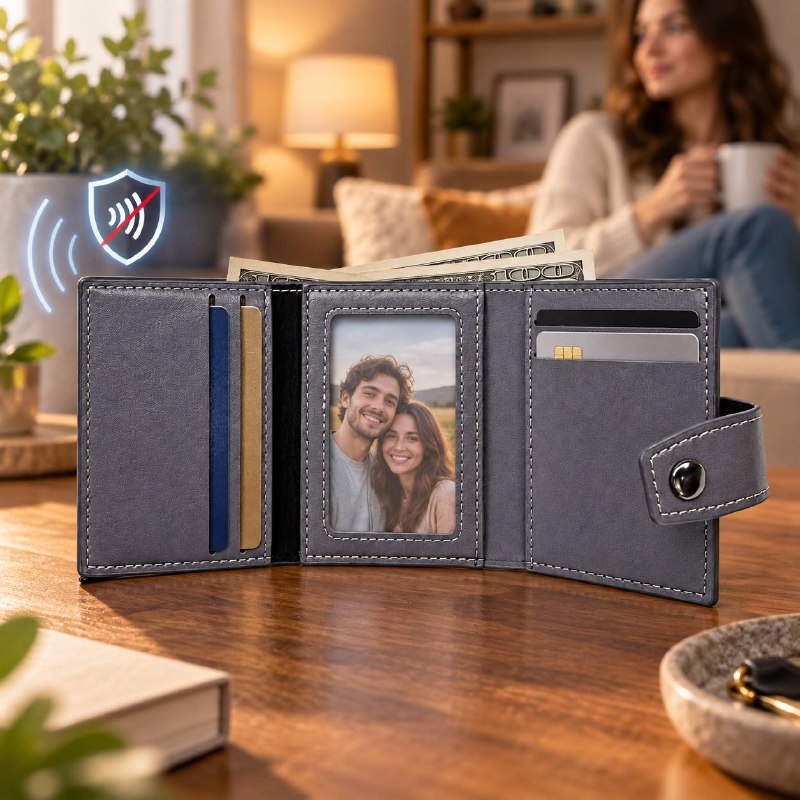 BILLETERA COMPACTA CON TARJETERO Y PROTECCION RFID BAELLERRY 9X8CM