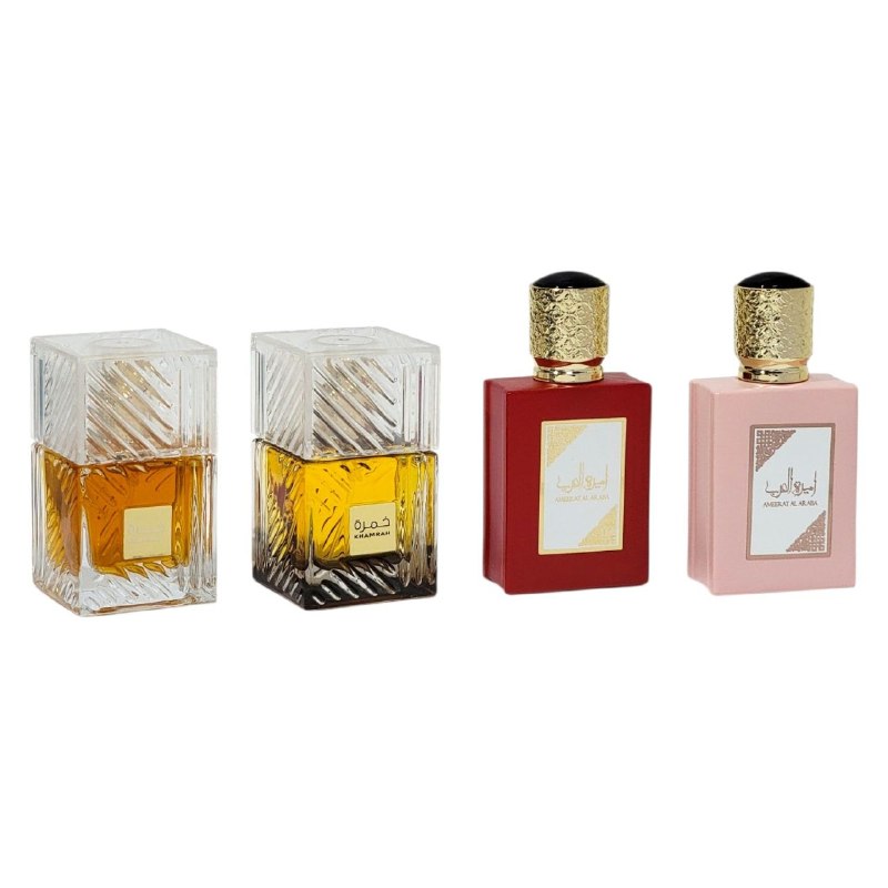 SET DE 4 MINI PERFUME ARABE ECONÓMICO KHAMRAH EDP 4X30ML