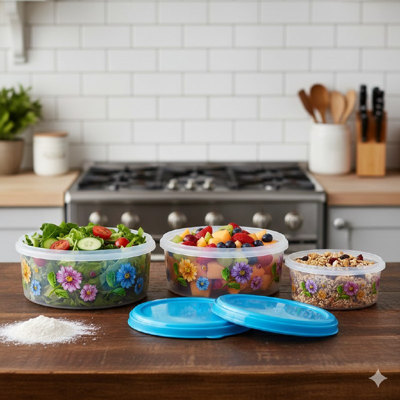 SET DE RECIPIENTES PANAS PARA ALIMENTOS 3UND 13X25C 11X23CM 10X20CM