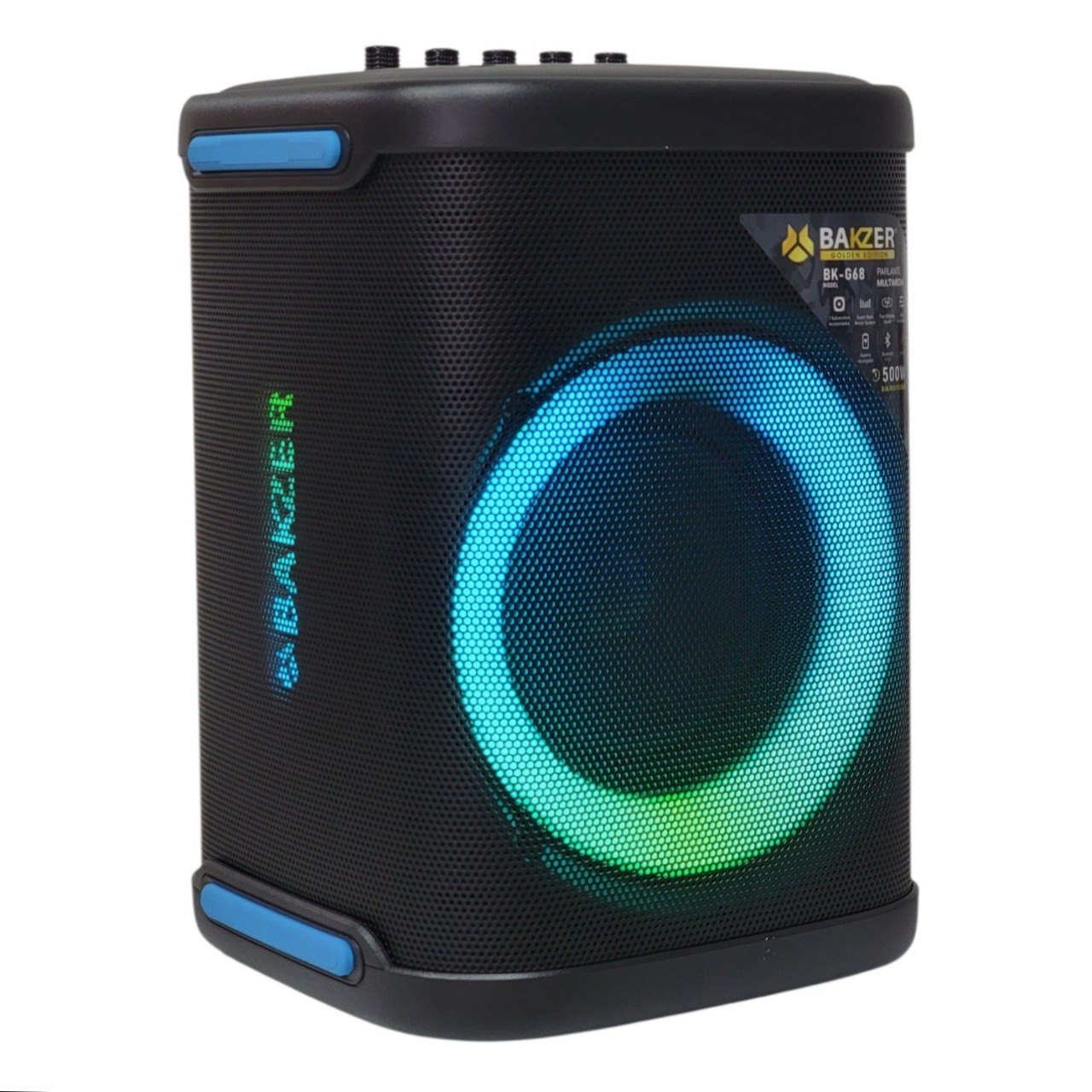 PARLANTE ALTAVOZ INALÁMBRICO CON REFUERZO DE BAJOS MODELO BK-G68 BAKZER 40CM