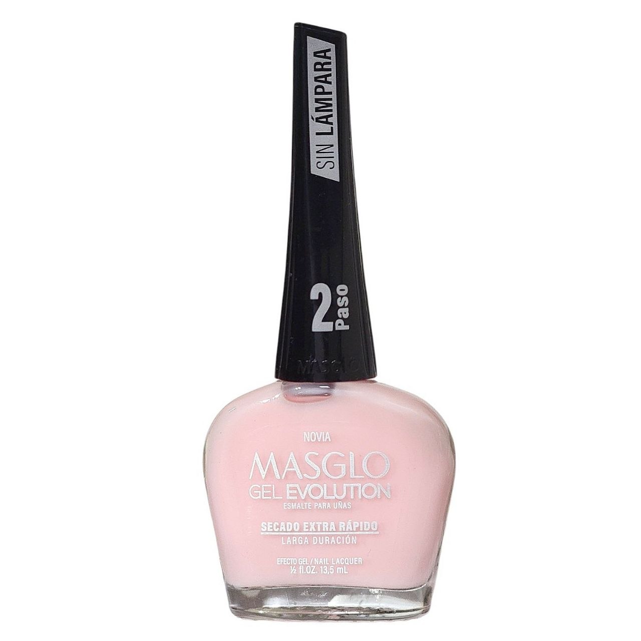 ESMALTE PARA UÑAS DE SECADO RAPIDO COLOR ROSA PORCELANA NOVIA GEL EVOLUTION MASGLO 13.5ML