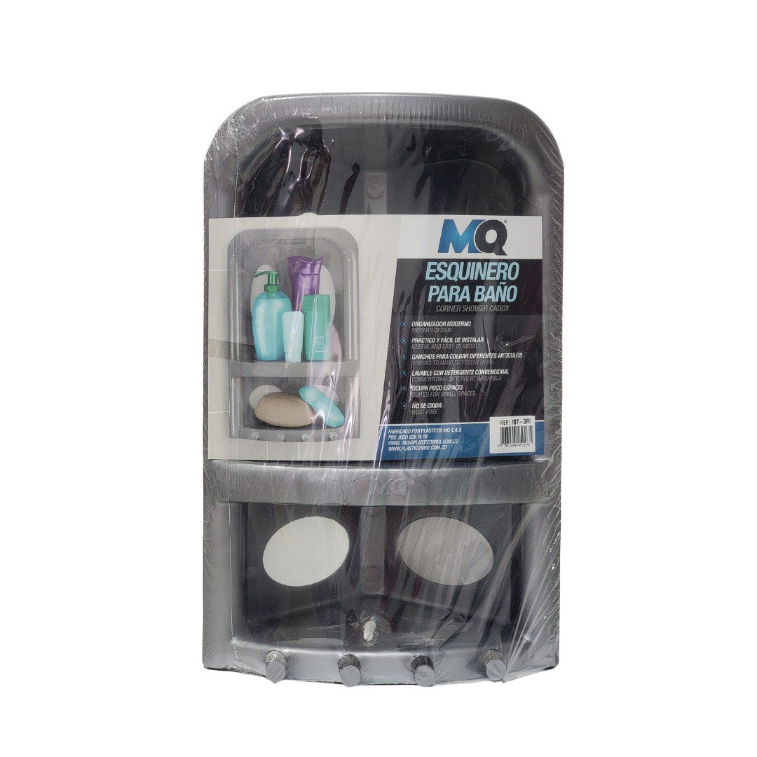 ORGANIZADOR ESQUINERO PARA BAÑO DE PLASTICO MQ 40X26CM
