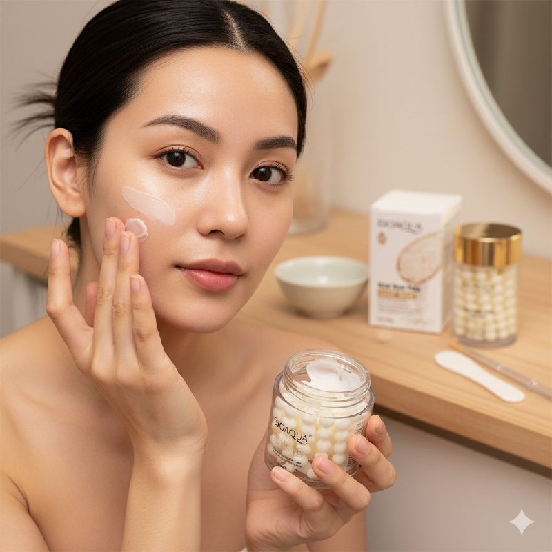 MASCARILLA FAICAL NOCTURNA HIDRATANTE E ILUMINADORA DE PULPA CRUDA DE ARROZ BIOAQUA 120G