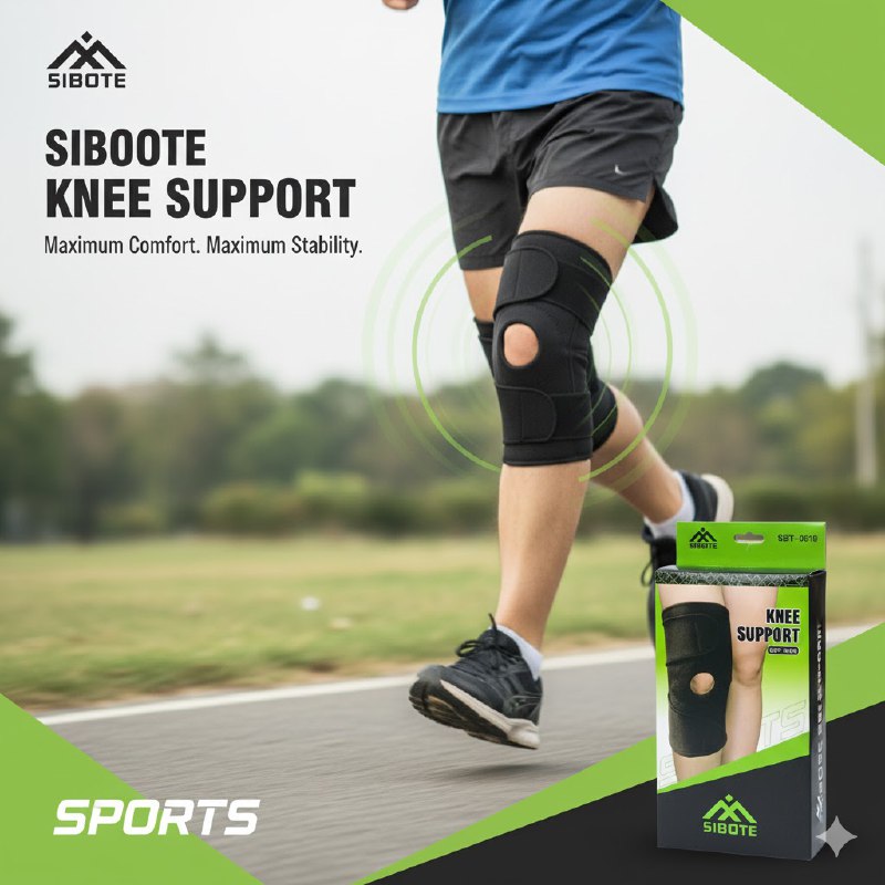PROTECTOR SOPORTE PARA LA RODILLA, RODILLERA ELASTICA DE USO DIARIO SIBOTE SBT-0618