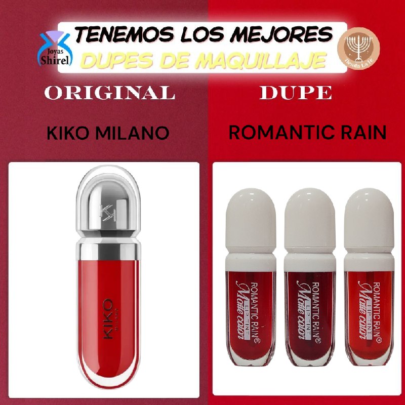 BRILLO LABIAL TINTA ACABADO MATTE ROMANTIC RAIN DUPE DE KIKO MILANO