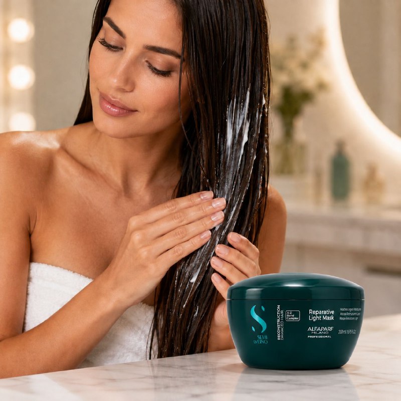 MASCARILLA CAPILAR REPARADORA INTENSIVA PARA CABELLO DAÑADO O PROCESADO CON MEDULA DE BAMBU Y KERATINA ALFAPARF 200ML