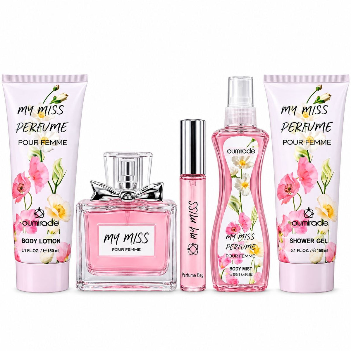 SET YOU MIRADE MY MISS EDP 100ML GEL DE DUCHA 150ML EDP 15ML BODY MIST 100ML CREMA CORPORAL 150ML (M)