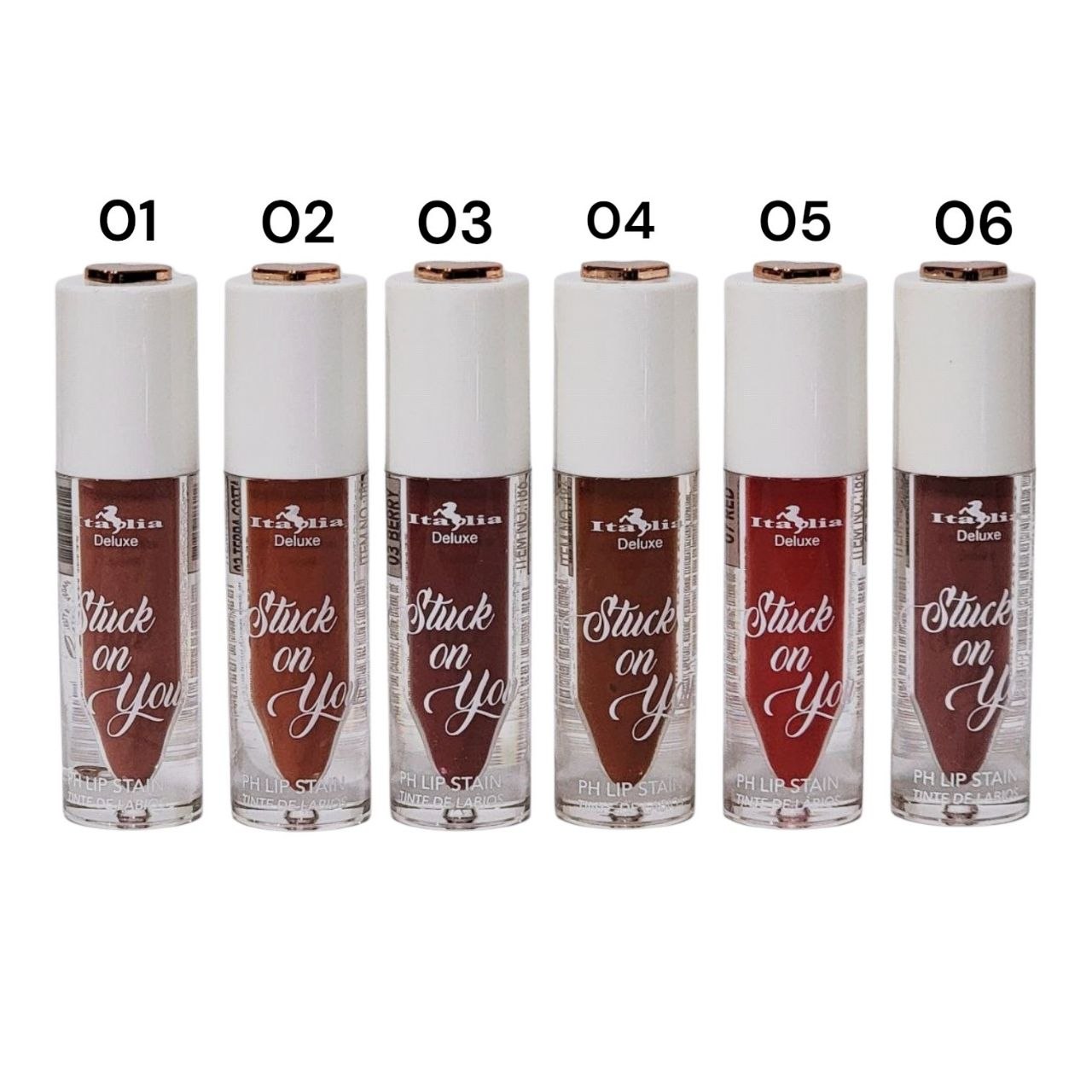 TINTA PARA LABIOS REACTIVA AL PH ACABADO SEMIMATE ITALIA DELUXE 3ML