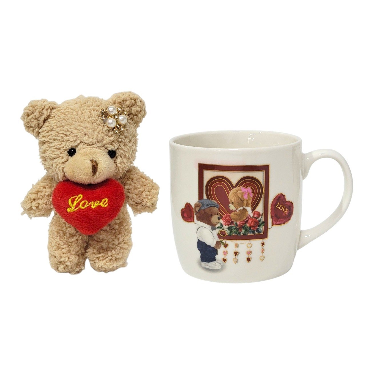 SET DE REGALO CON TAZA Y OSO DE PELUCHE
