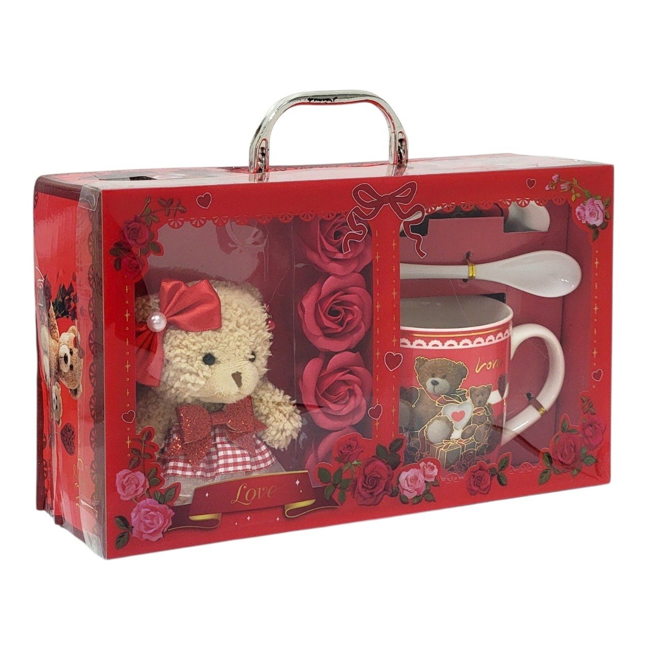 SET DE TAZA DE REGALO DE DIA DE LA MADRE CON OSO DE PELUCHE 4PCS BENELI HOME
