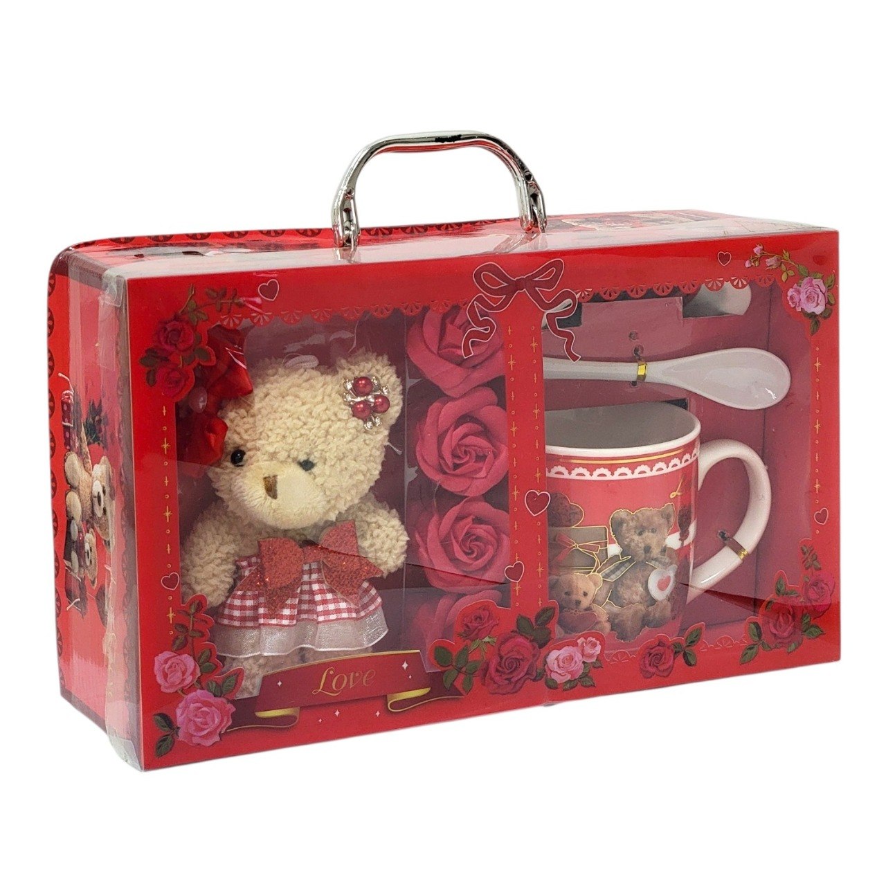 SET DE TAZA DE REGALO DE DIA DE LA MADRE CON OSO DE PELUCHE 4PCS BENELI HOME