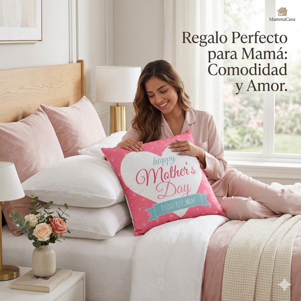 COJIN ALMOHADA DECORATIVO DE REGALO PARA DIA DE LAS MADRES 43X43CM