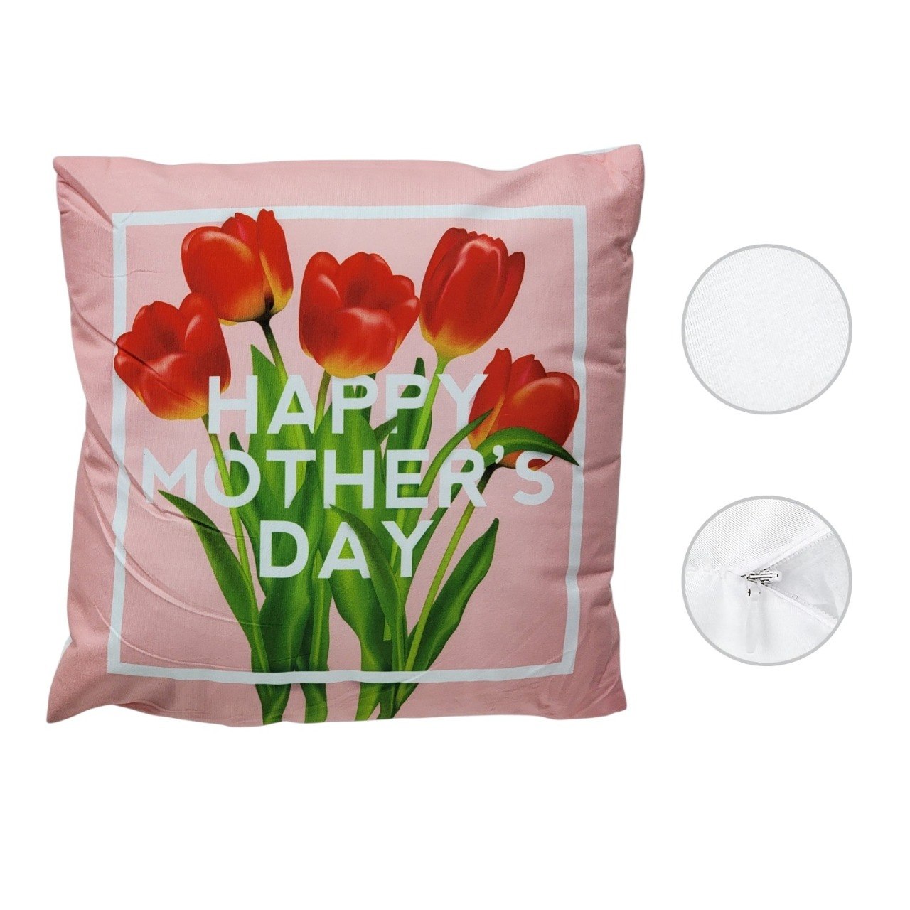 COJIN ALMOHADA DECORATIVO DE REGALO PARA DIA DE LAS MADRES 43X43CM