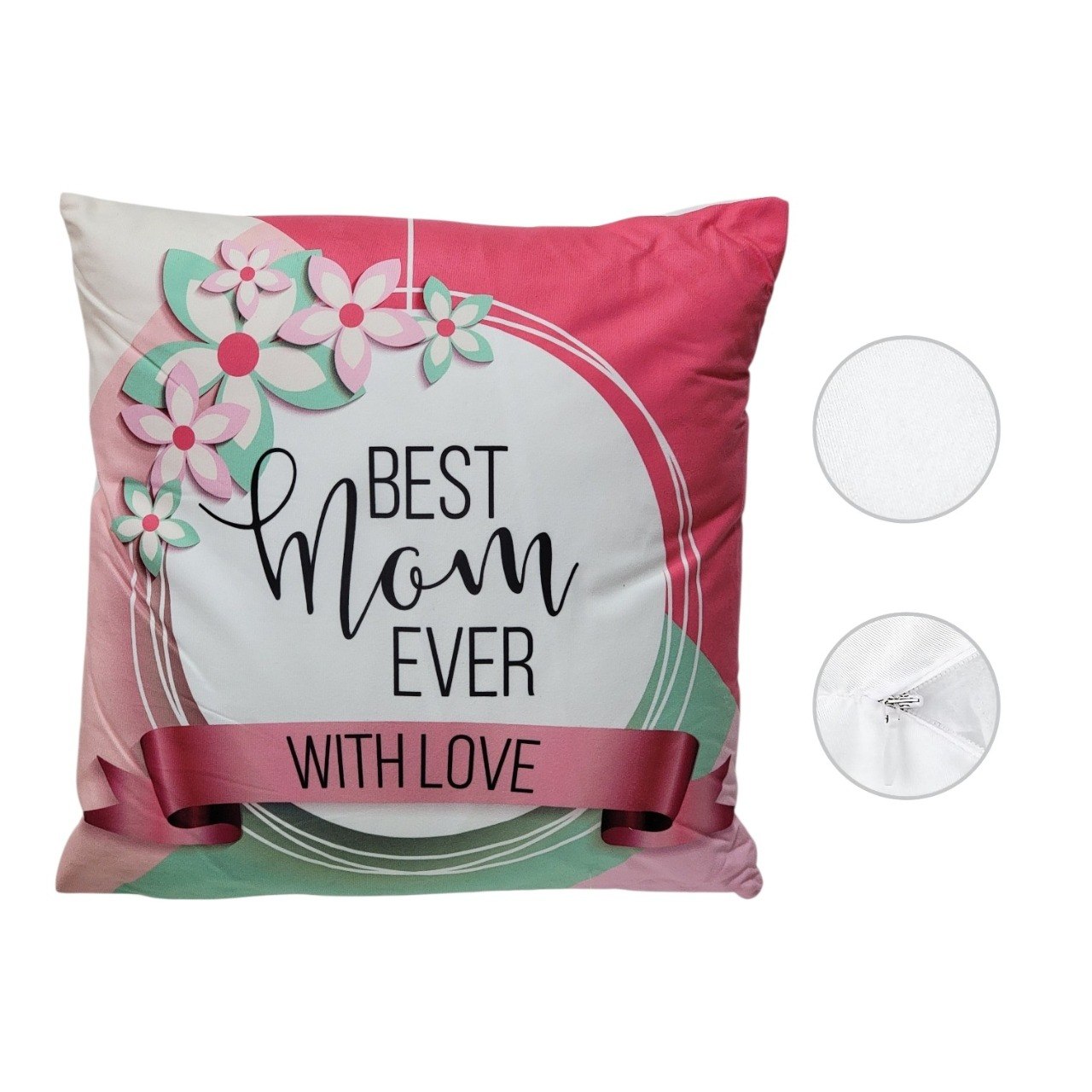 COJIN ALMOHADA DECORATIVO DE REGALO PARA DIA DE LAS MADRES 43X43CM