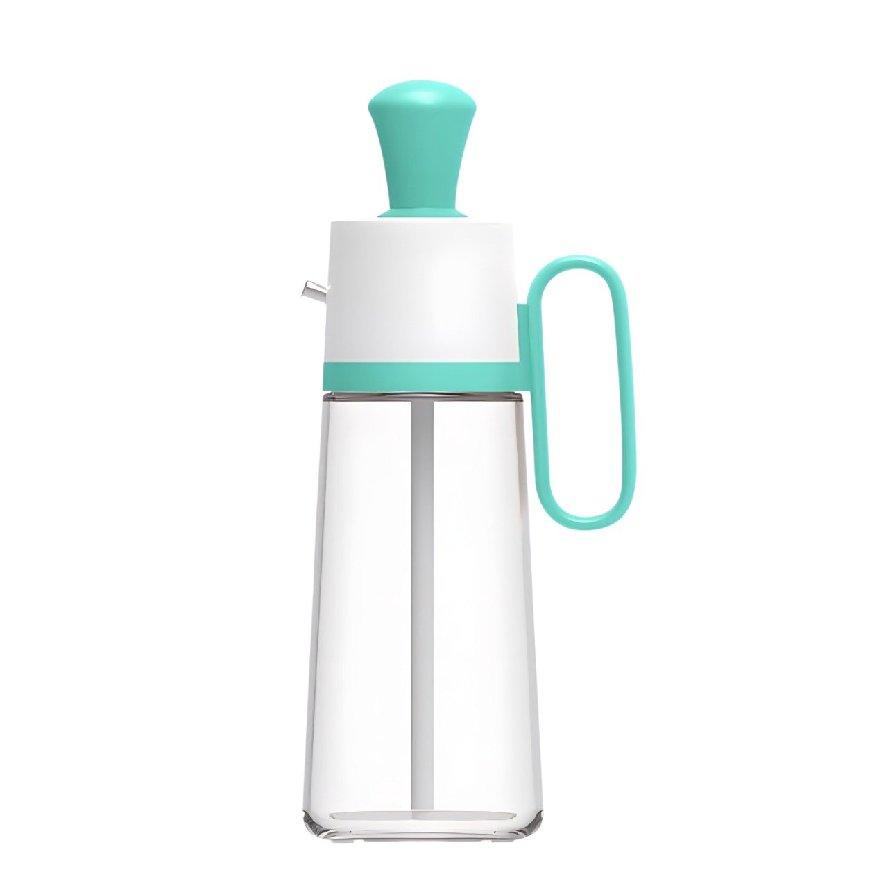BOTELLA DISPENSADORA DE ACEITE DE VIDRIO CON PINCEL DE SILICONA 550ML