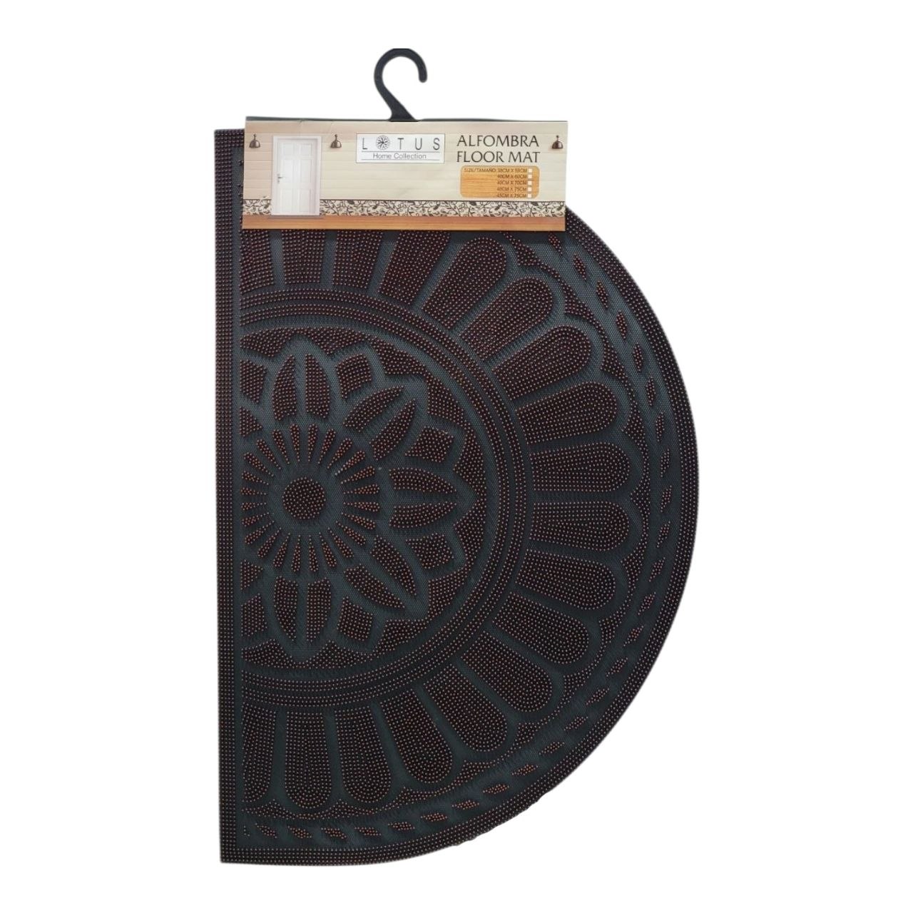ALFOMBRA DECORATIVA DE DE CAUCHO PARA EXTERIORES LOTUS 40X60CM