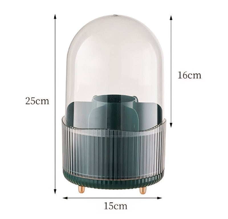 ORGANIZADOR DE MAQUILLAJE GIRATORIO 360 ANTI-POLVO