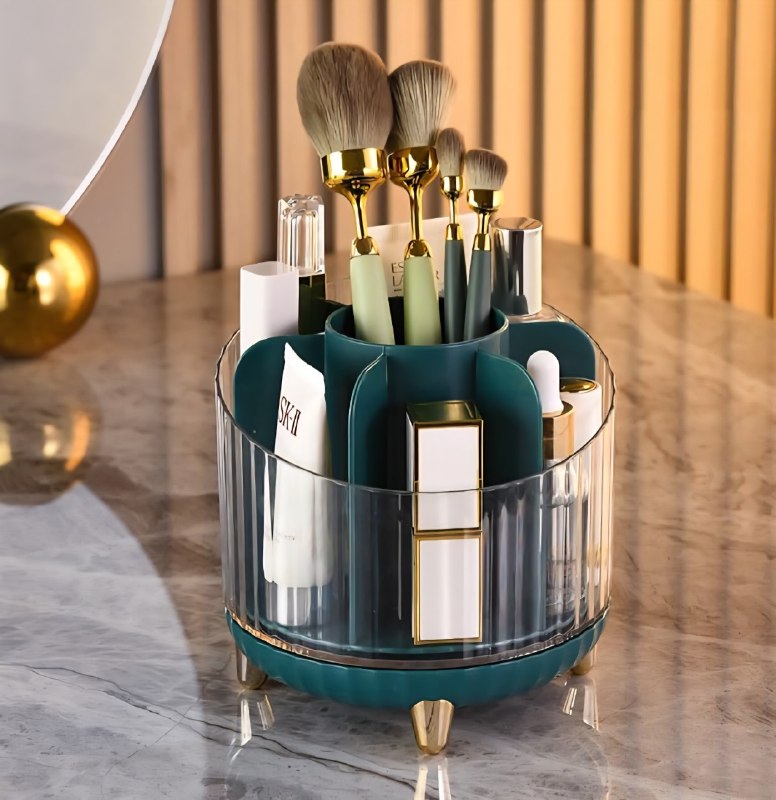 ORGANIZADOR DE MAQUILLAJE GIRATORIO 360 ANTI-POLVO