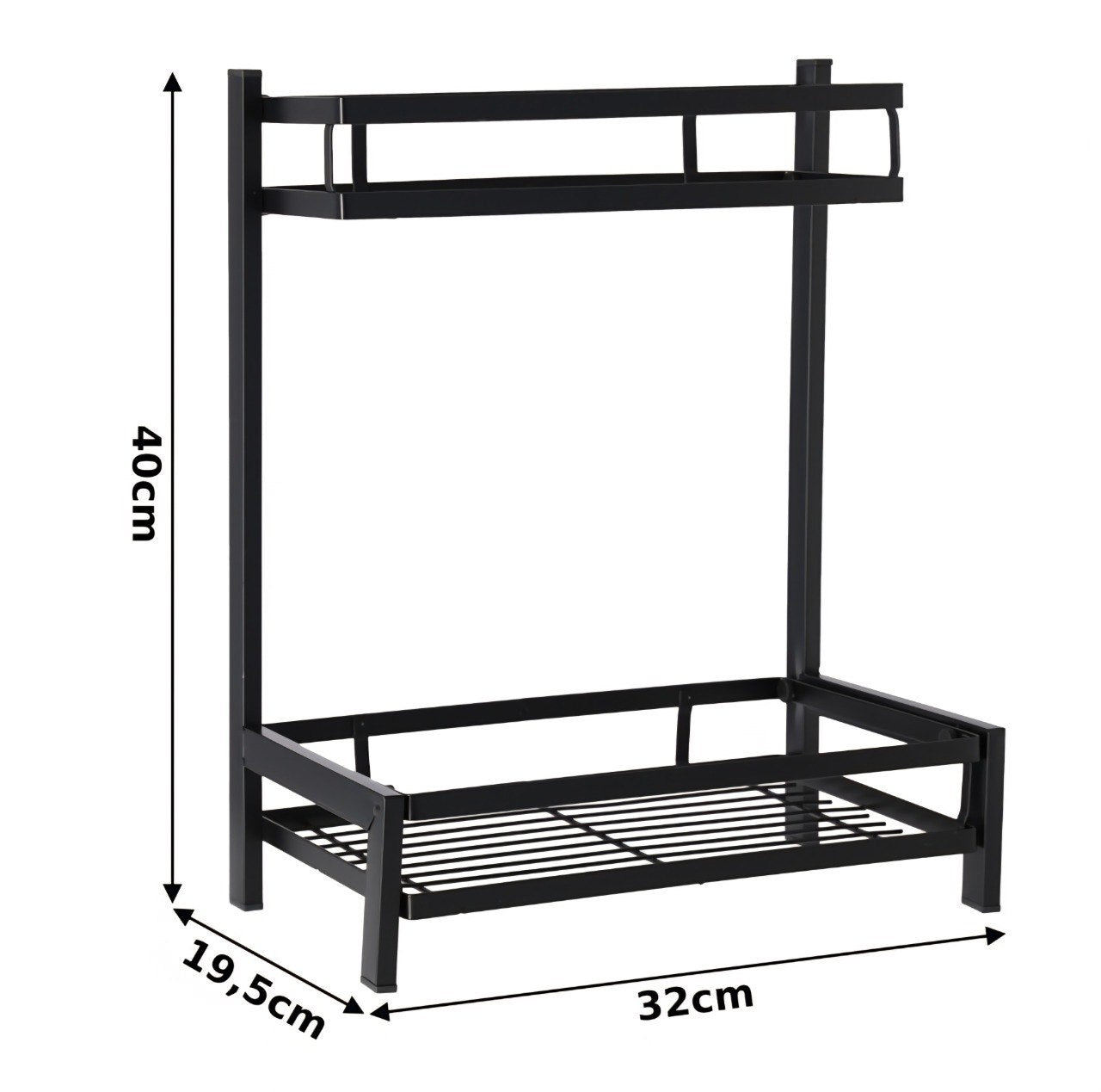 ORGANIZADOR ESTANTE DE ALMACENAMIENTO MULTIFUNCIONAL DE 2 NIVELES 32X19.5X 40CM