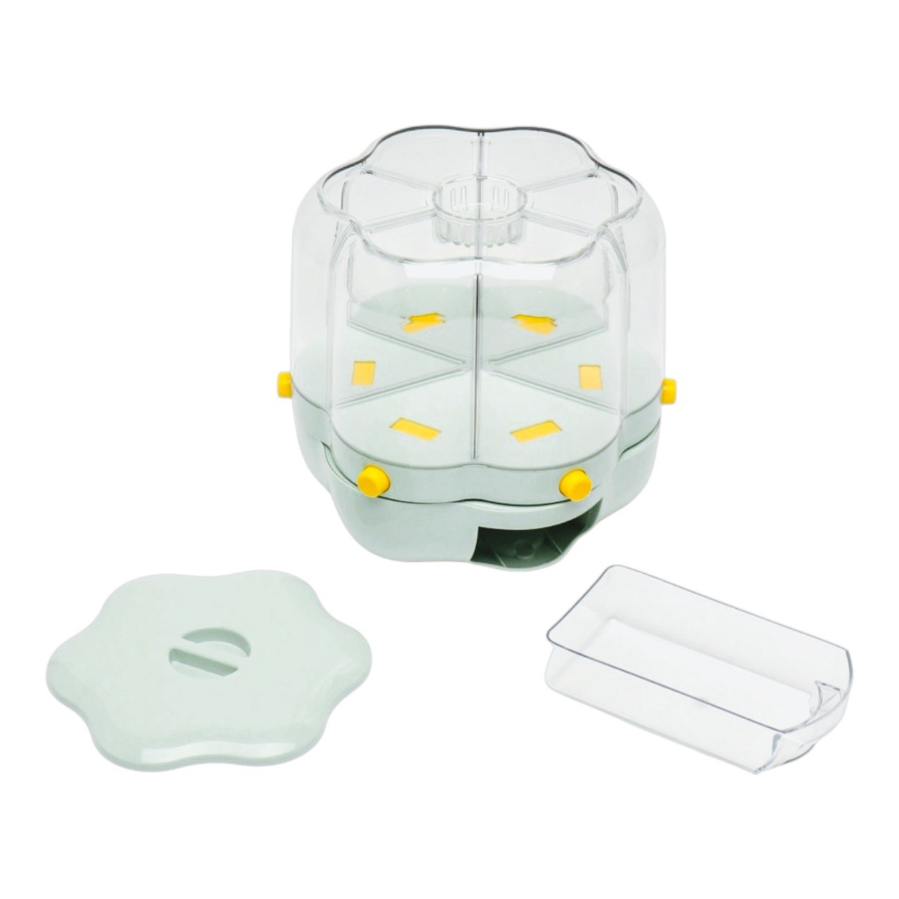 DISPENSADOR ORGANIZADOR DE GRANOS Y CEREALES GIRATORIO 7L 25X28X26CM