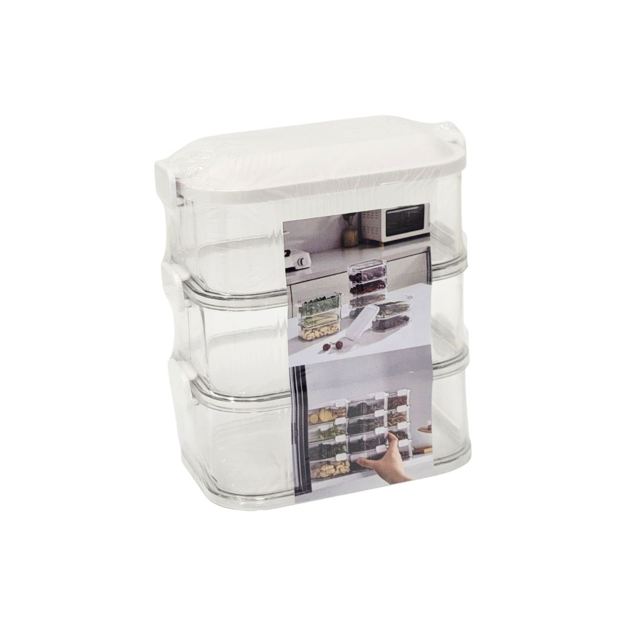 SET DE RECIPIENTES PANAS PARA ALIMENTOS ACOPLABLES Y COMPACTOS 3PCS