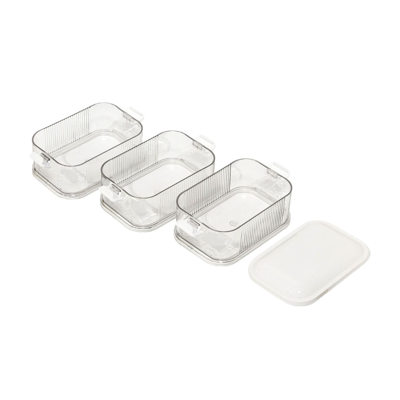 SET DE RECIPIENTES PANAS PARA ALIMENTOS ACOPLABLES Y COMPACTOS 3PCS