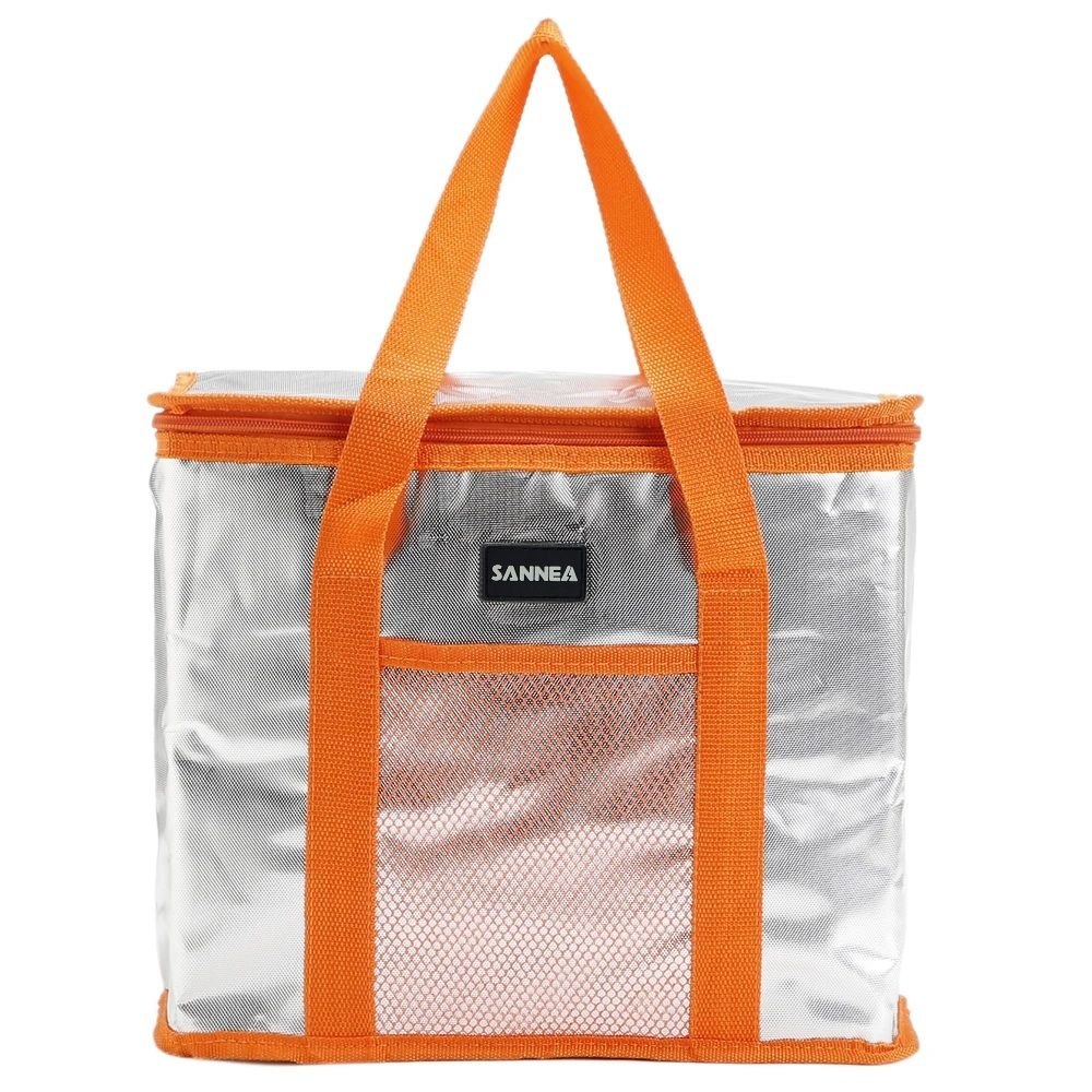 LONCHERA TERMICA PLEGABLE CON ASAS PARA UN TRANSPORTE CÓMODO 36X22X33CM