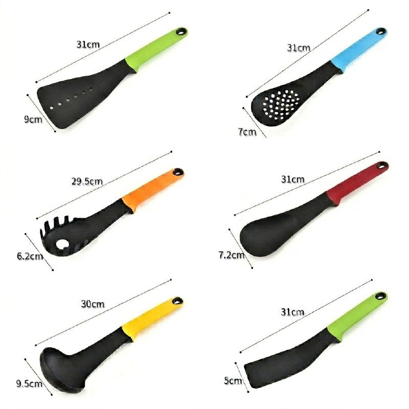 SET DE UTENSILIOS DE COCINA RESISTENTES DE 6PCS