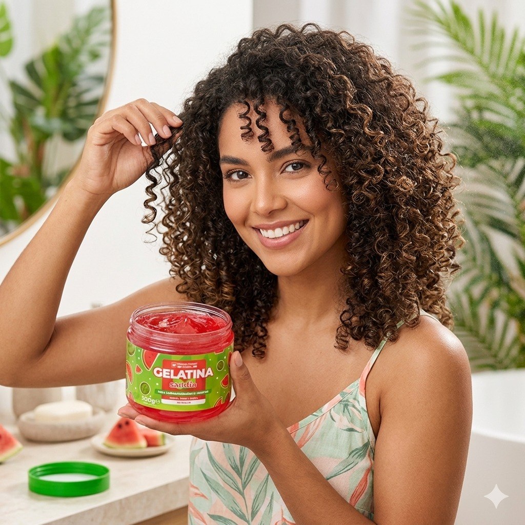 GEL PARA EL CABELLO ACTIVADORA DE RIZOS Y CABELLO CRESPO AROMA A SANDIA BOTANIC NATURE 500G