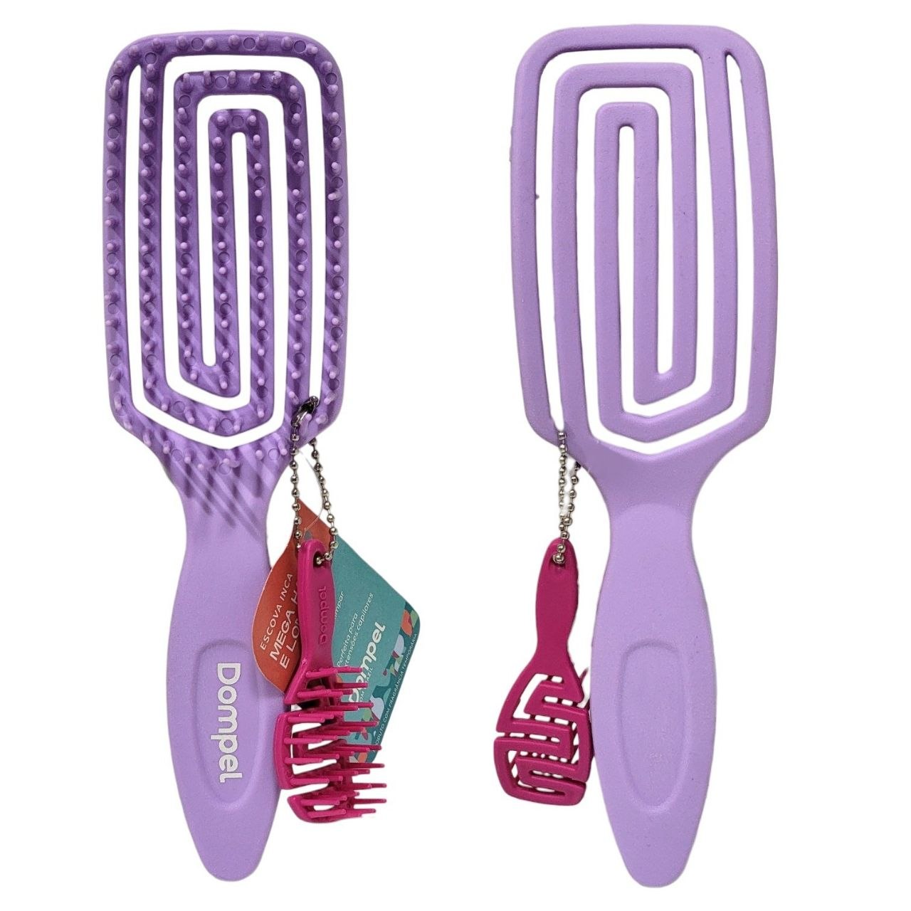 CEPILLO PARA EL CABELLO DESENREDANTE Y DEFINIDOR DE RIZOS FLEXIBLE CON FRAGANCIA Y ACCESORIO DOMPEL
