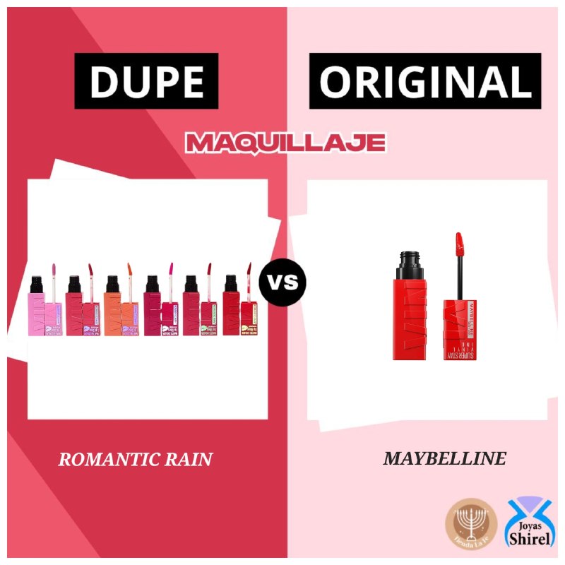 LIPSTICK LIQUIDO IMPERMEABLE DE LARGA DURACION ROMANTIC RAIN (DUPE DE MAYBELLINE)
