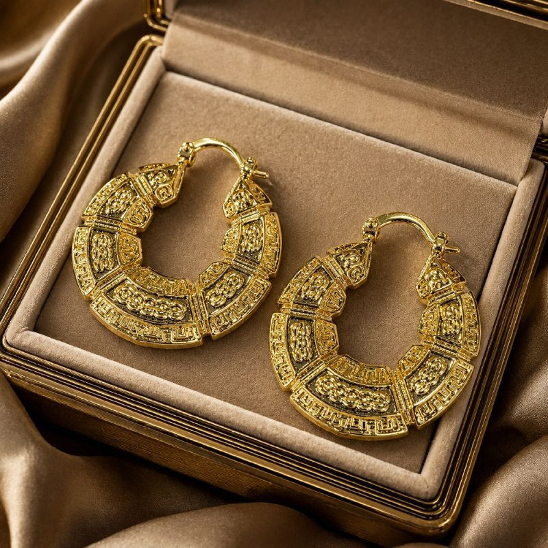 ARITOS DE ENCHAPE PARA DAMA 4CM