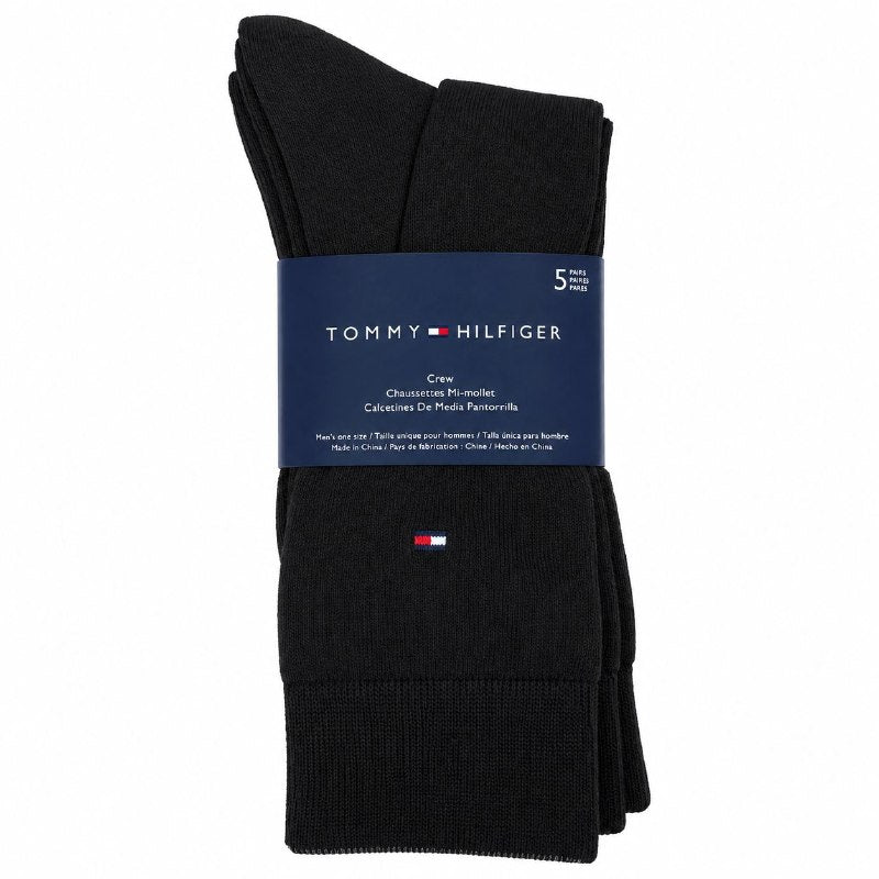 CALCETA MEDIA PANTORRILLA TOMMY HILFIGER PARA HOMBRE 5 PARES TALLA ÚNICA