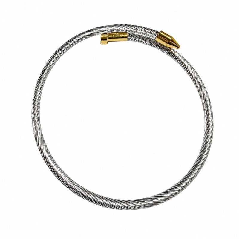 PULSERA DE ENCHAPE PARA DAMA CON DISEÑO DE CLAVO 7CM