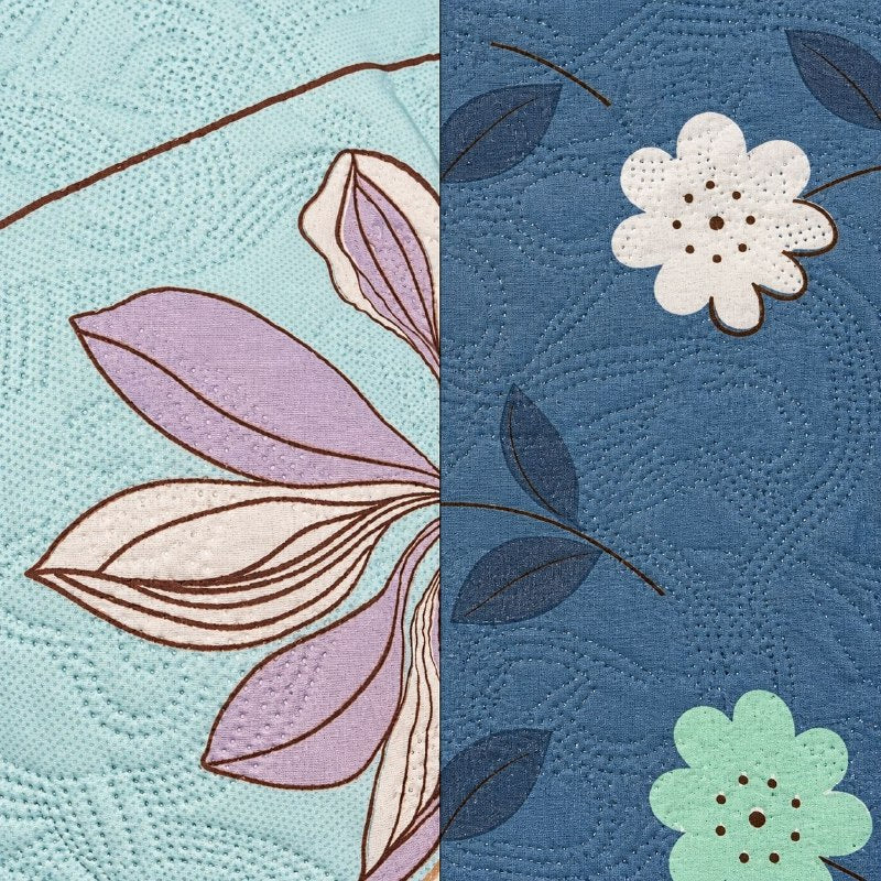 JUEGO DE EDREDON CUBRECAMA REVERSIBLE QUEEN DE 5 PIEZAS BENELI HOME