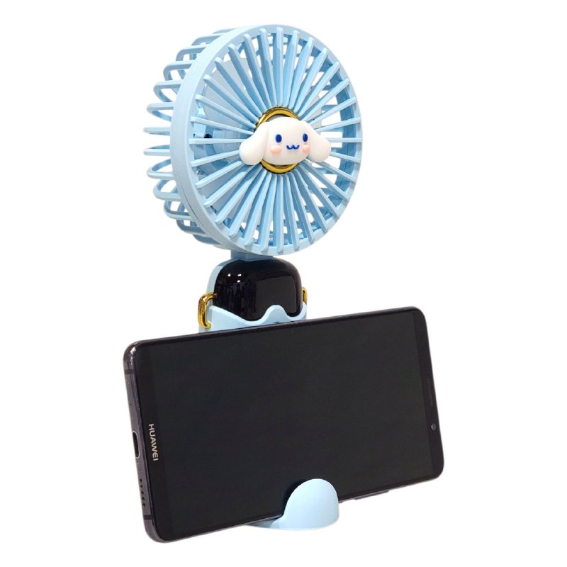 VENTILADOR DE MANO O MESA RECARGABLE CON SOPORTE PARA CELULAR 4 ESTILOS