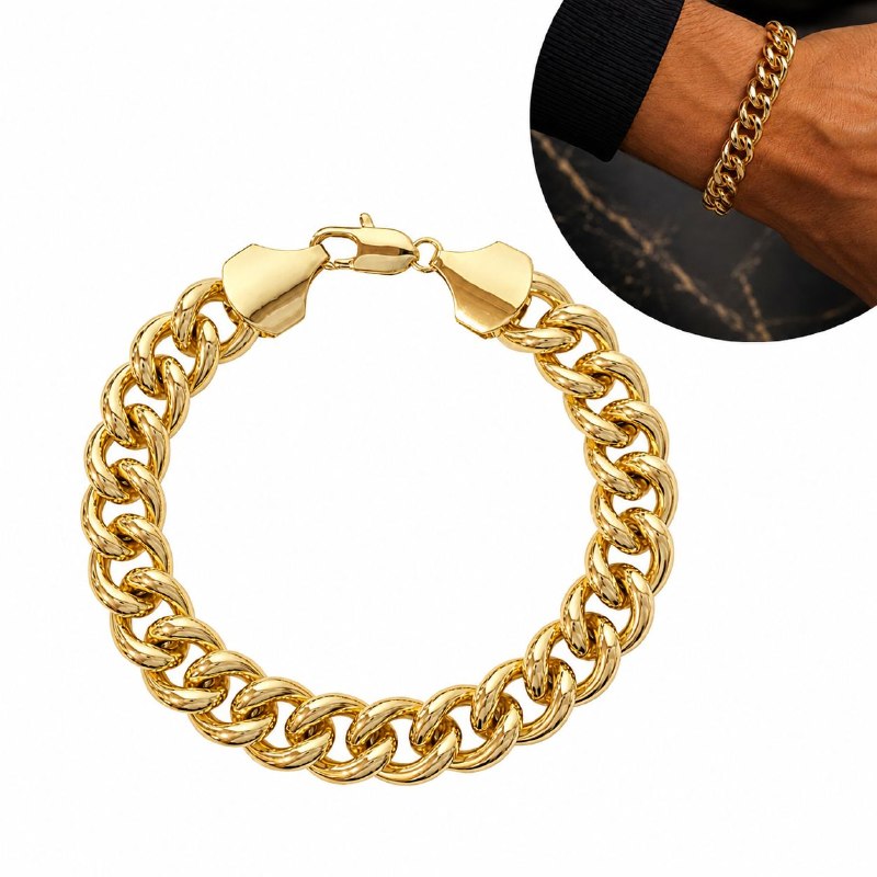 PULSERA DE ENCHAPE PARA CABALLERO 24CM