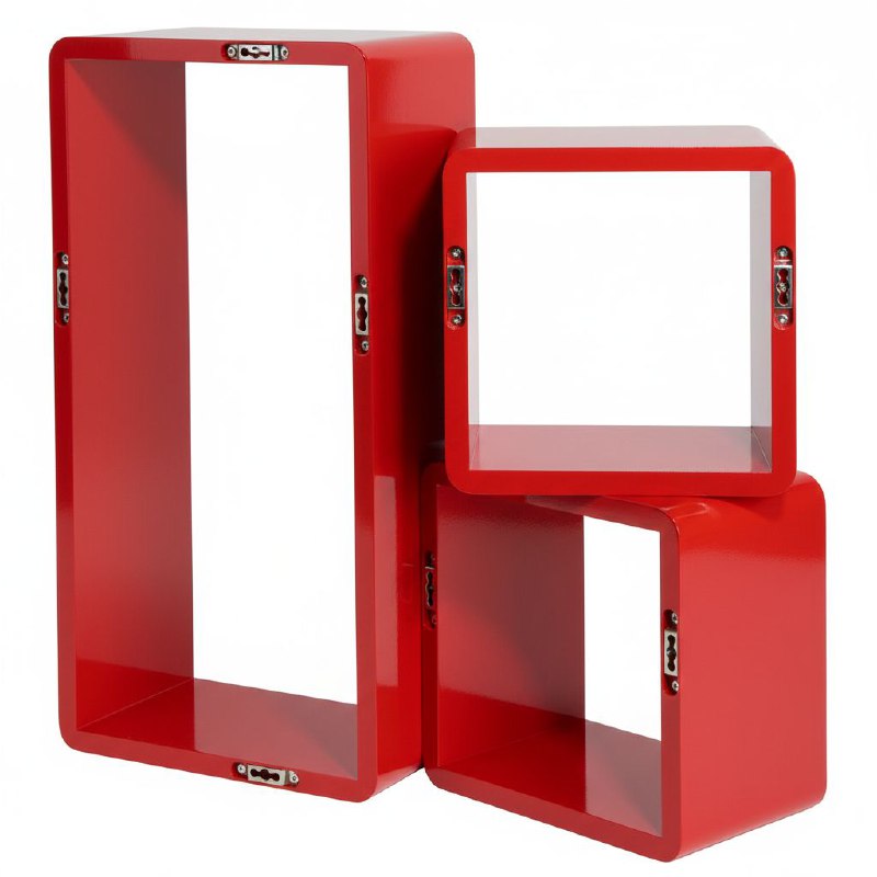 ESTANTERIAS MODULARES PARA PARED DE ALTO BRILLO ELEGANTE DE PLASTICO 21.3X40CM