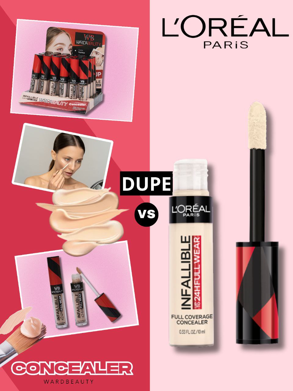 CORRECTOR LIQUIDO WARDABEAUTY DUPE INFALIBLE LOREAL (DUPE LOREAL PARIS INFALLIBLE)   DE COBERTURA COMPLETA 24H DURACION