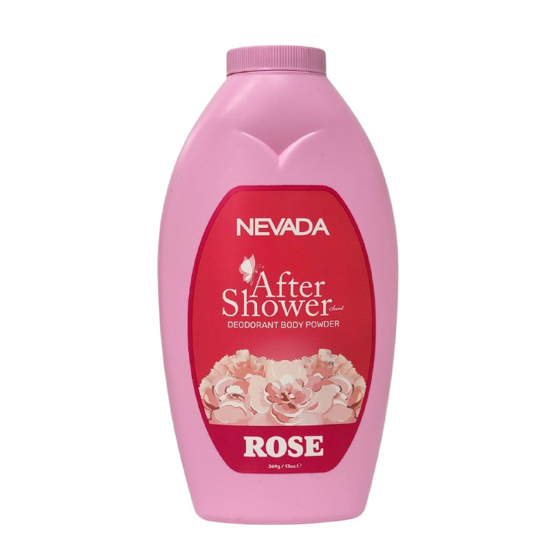 TALCO PARA EL CUERPO PERFUMADO CON AROMA A ROSA HIDRATANTE NEVADA 369G
