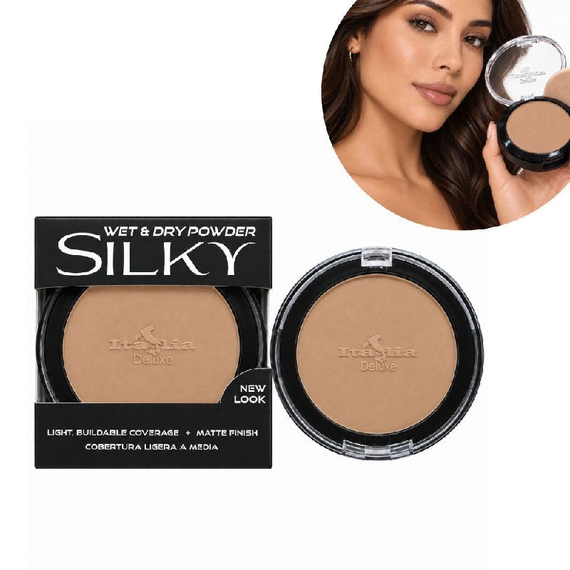 POLVO COMPACTO MATIFICANTE CON PROTECCION SOLAR TONO MEDIUM BEIGE 06 ITALIA DELUXE 8G
