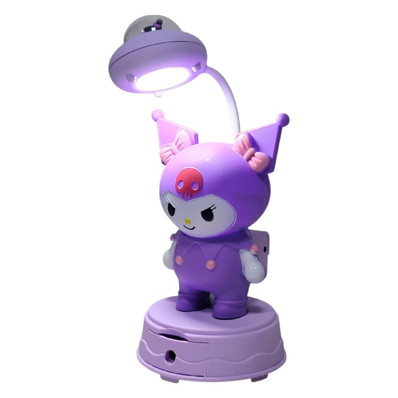 LAMPARA DE MESA RECARGABLE KUROMI CON SACAPUNTAS TABLE LAMP 3 COLORES
