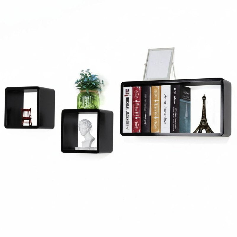 ESTANTERIAS MODULARES PARA PARED DE ALTO BRILLO ELEGANTE DE PLASTICO 21.3X40CM