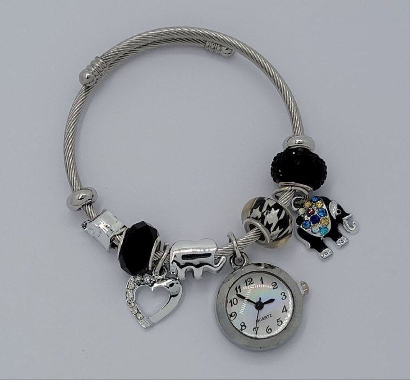 RELOJ ECONOMICO TIPO PANDORA PARA DAMA